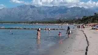 25 Agosto 2022  Calv&igrave;  Corsica  vista  paesaggio dalla spiaggia