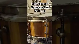 awesome stave snare drum that I made from scratch #drums #snare #drumaddict #drumvideo