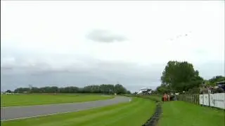 Incredible sight of 11 Spitfires and a Hurricane flying at Goodwood Revival