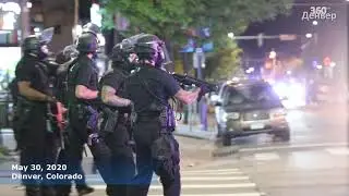 Riots in Denver on May 30, 2020. Raw footage