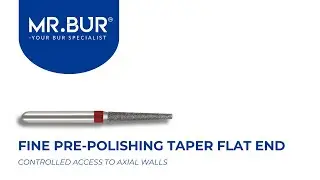 ISO F846L Taper Flat End Fine Pre-Polishing Diamond Bur FG | MR.BUR