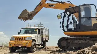 JCB JS140 || excavator Machine mud loading in Swaraj tractor ||#automobile #jcb #excavator #tractor 