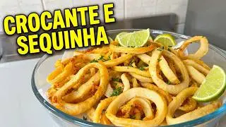 🦑Como Fazer Lula à Dorê - Receita de Anéis de Lula Empanados \Receitas da Léia/