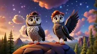 Two Little Owls Learn Big and Small + More Nursery Rhymes & Kids Songs