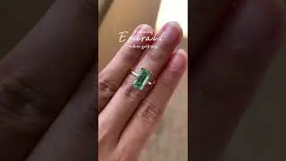 Emerald Yellow Gold Ring #engagementring #diamond #ring #wedding