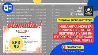 Mail Merge dan Export ke PDF dengan Nama File Individu Otomatis. Klik Sekali Jalan dengan Fitur VBA!
