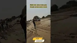 Heavy trucks pass through extreme #lifeonwheels #Truck #drivertruck #roadheroes #reallife