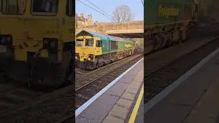 Freightliner Class 66 No 66554 at Bingley. 10/03/2025 #railways #trainspotting