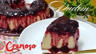 PUDIM DE CHOCOLATE BRANCO COM FRUTAS VERMELHAS | SOBREMESA CREMOSA E SOFISTICADA 