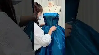 Making A 3D Foral Dress | Long Gown Dress