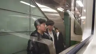 🚇 Ride the MBTA (the T) Green line C & D, and walk through Brookline Booksmith, April 2023 [4K]