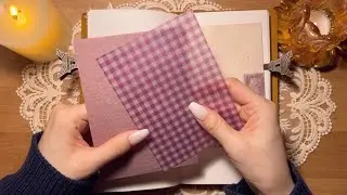 [빈티지 다꾸 ASMR] 보라한 빈티지 다이어리 꾸미기 HAPPY VDAY | vintage journal | 종이소리 | no BGM | 4K