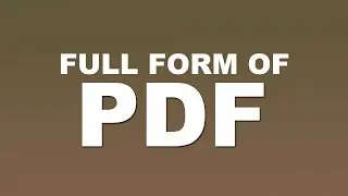 Full Form of PDF | What is PDF Full Form | PDF Abbreviation
