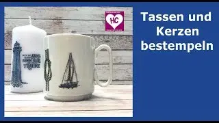 Stempeln auf Porzellan + Kerzen Anleitung für coole Geschenkideen