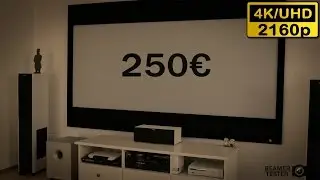 Beamer Leinwand selber bauen- maskierbare Rahmenleinwand für 250€ - Maskierungsbau DIY