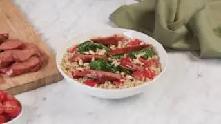 Mixed Grain Bowl with Kayem Artisan Andouille Sausage