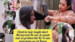 Cient ke hair mein split ends bhi the aur length bhi short nhi karani thi to aise mein kaun sa cut ?