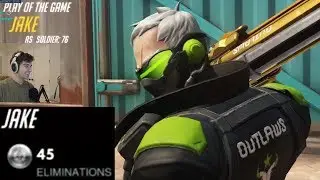 PRO SOLDIER 76 JAKE SHOWING HIS TRACKING SKILLS! POTG! [ OVERWATCH SEASON 20 TOP 500 ]