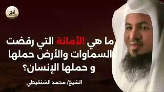 الشيخ محمد الشنقيطي 🎙️ ما هي الأمانة التي رفضت السماوات والأرض والجبال حملها وحملها الانسان ؟ ✨