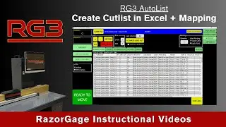 RG3 AutoList – Create Cutlist in Excel + Mapping