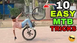 10 Easy Cycle Stunt 🔥 || You can learn anywhere || Cycle stunt #shots #stunt #mtb #viral #trending 