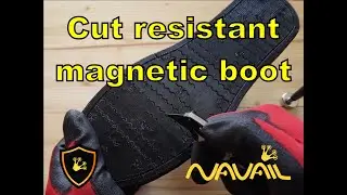 Navail Magnetic boot for roofing - cut resistance test