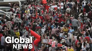 Myanmar coup: Tens of thousands rally in cities against military coup
