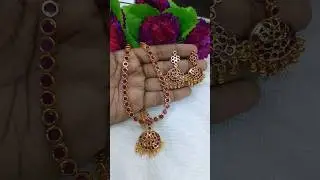 Ruby stone necklace|whatsapp 8754252999 #necklace #online #ruby #trending #jewelry
