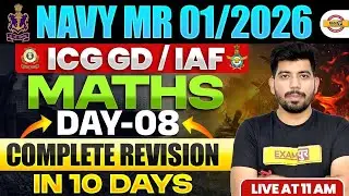 NAVY MR/SSR (01/2026) || MATHS/REASONING || COMPLETE REVISION DAY-08 || BY AKASH SIR