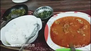 White Rice🍚 With thala curry gravy, avarakkai poriyal and keerai