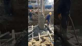 Concreting Without Column Formowork #construction #civilsiteexecution