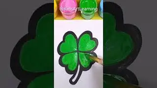 How To Draw A Four Leaf Clover #Shorts #Drawing #Painting #HowToDraw #FourLeafCloverDrawing