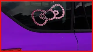 Chroma Graphics Hello Kitty Pink Bow Cling Bling Decal: Sparkle Meets Durability