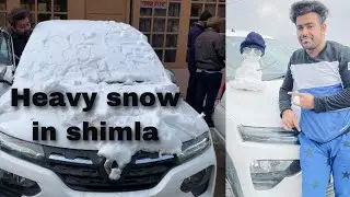 Snow in shimla to kufri on road by kwid amt