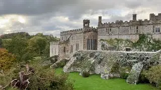 Touring Haddon Hall in Derbyshire, England, UK