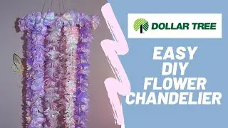DIY FLOWER CHANDELIER / DOLLAR TREE DIY ROOM DECOR #dollartree #diy
