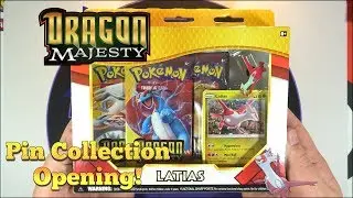 Latias Dragon Majesty Pin Collection Opening!