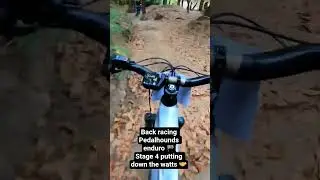 Back racing 🏁 Pedalhounds enduro Canada heights Stage 4 putting down the watts 🤝