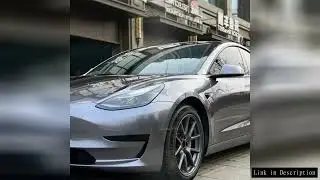 Car Sticker Color Change Vinyl Film Metallic Charcoal Grey PET Bubble Free Wrapping Car Accessories