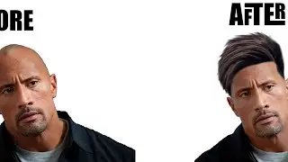 photo editing ((Rock kay sir pay hair 😳)).  Adobe Photoshop