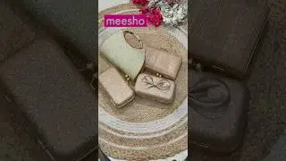 Golden clutch haul🛍️ #meesho #haul #clutch #review #unboxing #fashion