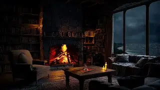 Fireplace Rain Ambience | Crackling Fire & Gentle Thunder for Nervous System Reset &ndash; Total Calm