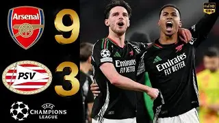 HIGHLIGHTS | Arsenal-vs-PSV 9 - 3-Highlights & All Goals HD 2025, UEFA Champions League