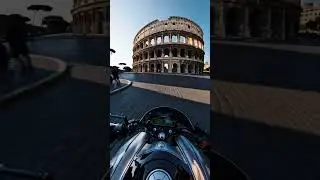 Rome by Day: Motorcycle Ride Past the Colosseum #ai #virtual #motorcycletravel