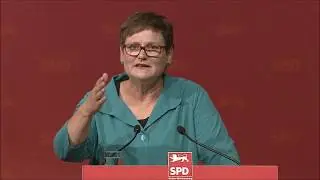 Leni Breymaier am Landesparteitag 2017 zitiert Jonas Hoffmann