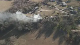 Live Drone Footage. 1-6-2026 Barn/Grass Fire- 400 Block CR156. Morgan Mill/ Erath County, Texas.