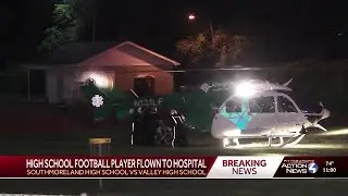 Valley High School football player flown to hospital