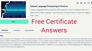 Natural Language Processing in Practice answers # infosys #infosysspringboard #answer #certificate