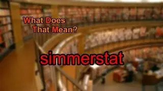 What does simmerstat mean?