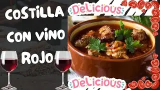Prepara esta receta f&aacute;cil de costilla en salsa de tomate con vino rojo #recetas #costilla #vino